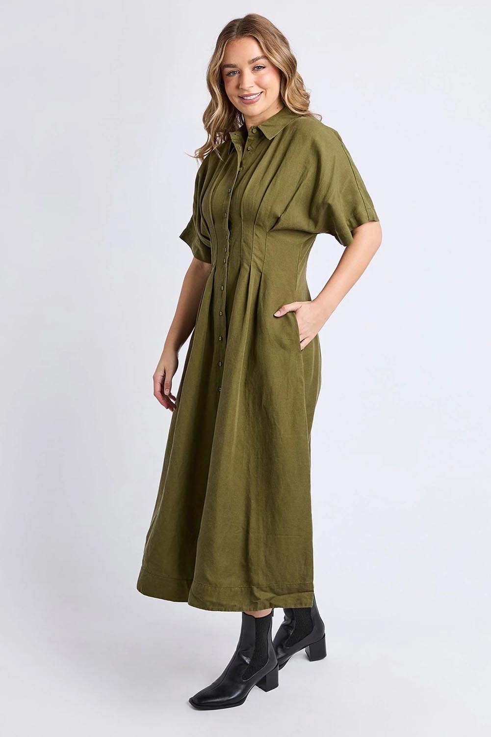 Marbella Dress - Wintermoss