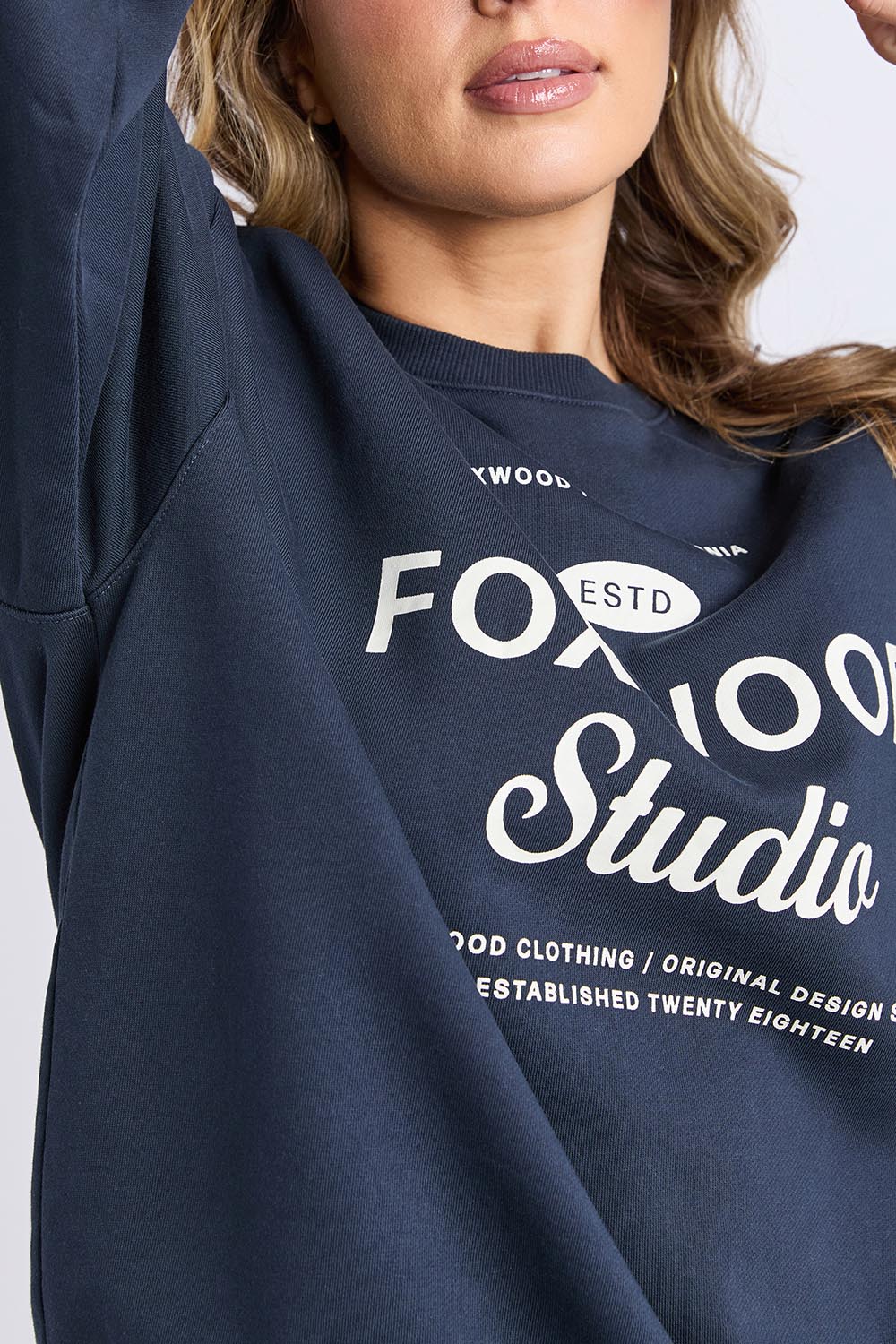 Studio Cotton Crew – Drksapphir