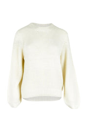 Product shot of the Blair Ls Knit in colour Vinwhite (White), from the front