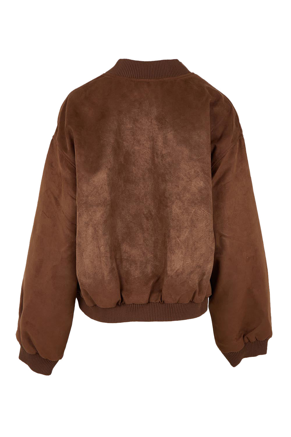 Evie Faux Suede Bomber – Chocolate