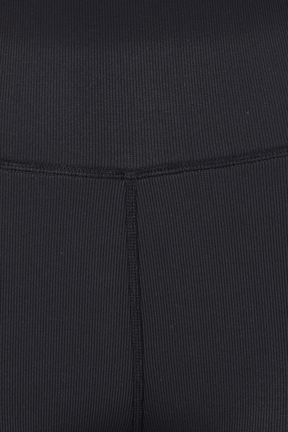 Product shot of the Elements Luxe Rib Pant in colour Black (Black), detail