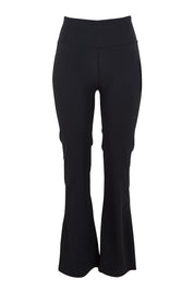 Product shot of the Elements Luxe Rib Pant in colour Black (Black), from the front
