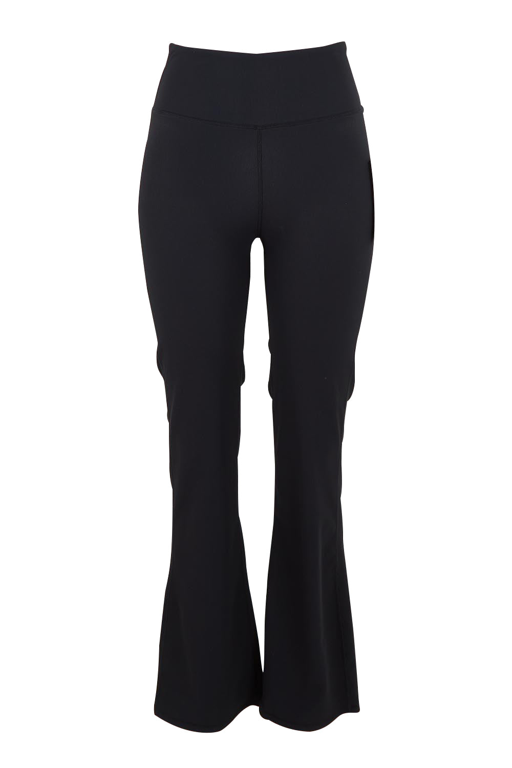 Product shot of the Elements Luxe Rib Pant in colour Black (Black), from the front
