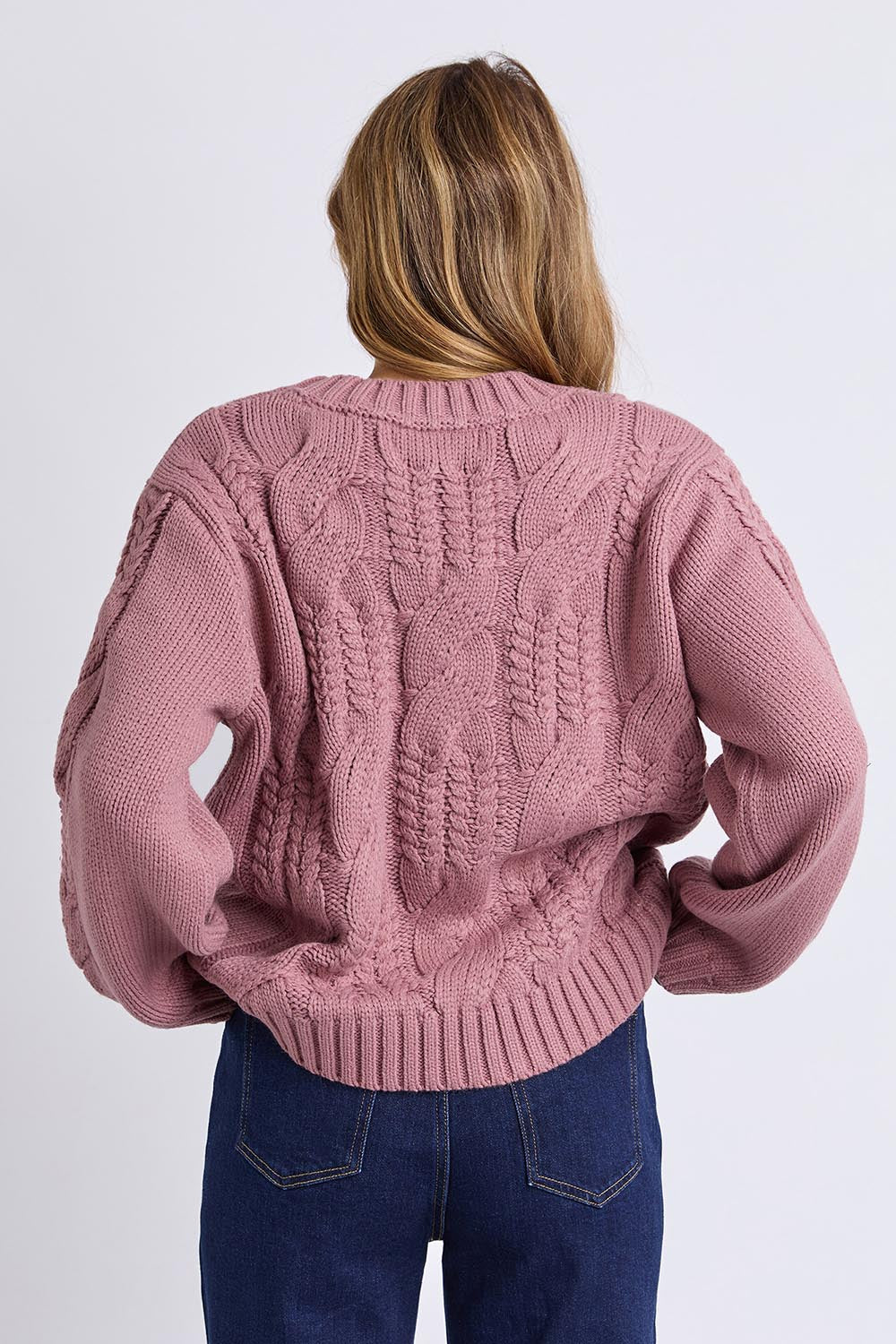 Josie Crew Knit – Dustyrose