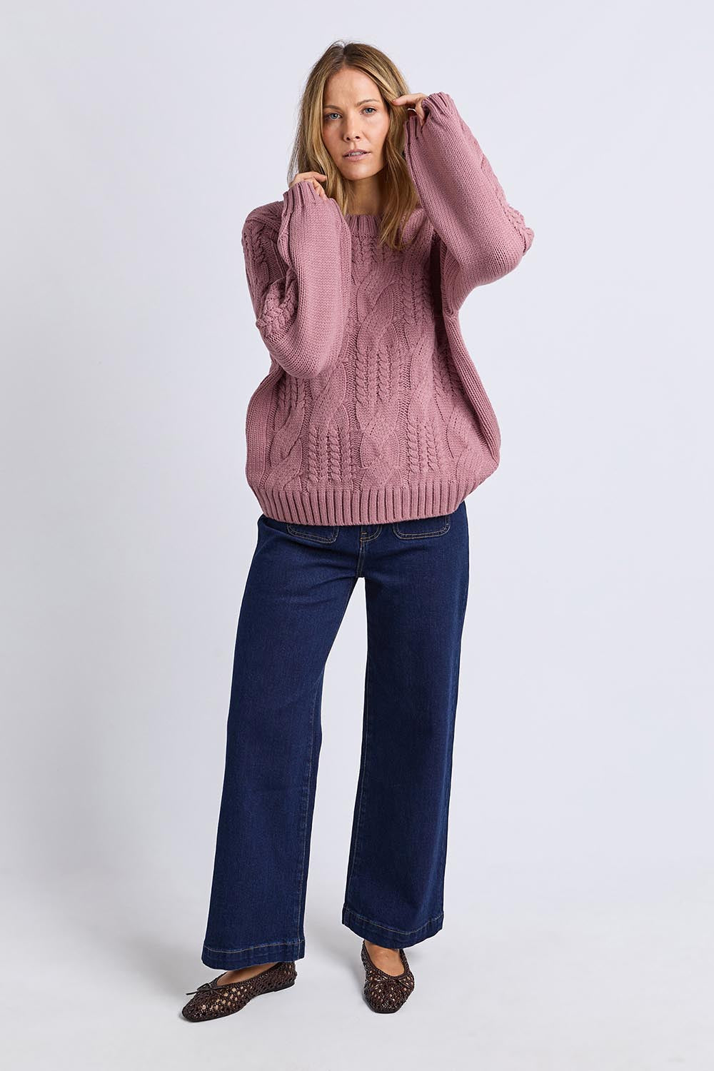 Josie Crew Knit – Dustyrose