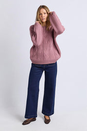 Josie Crew Knit – Dustyrose