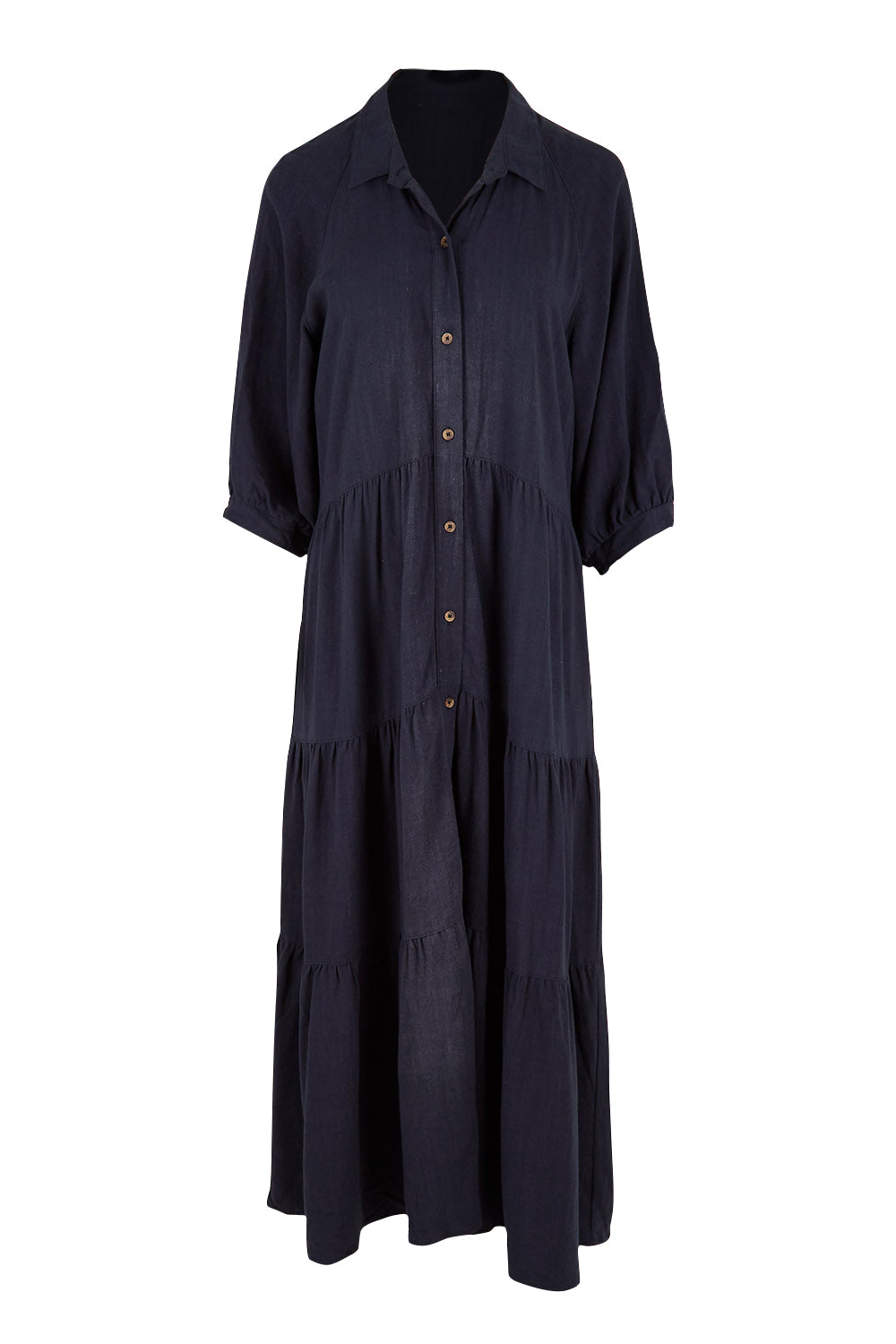 Product shot of the Sunny Days Dress in colour Navy (Blue), from the front