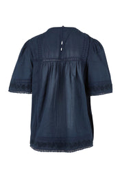 Product shot of the Juna Top – Dsapphire in colour Dsapphire, from the back