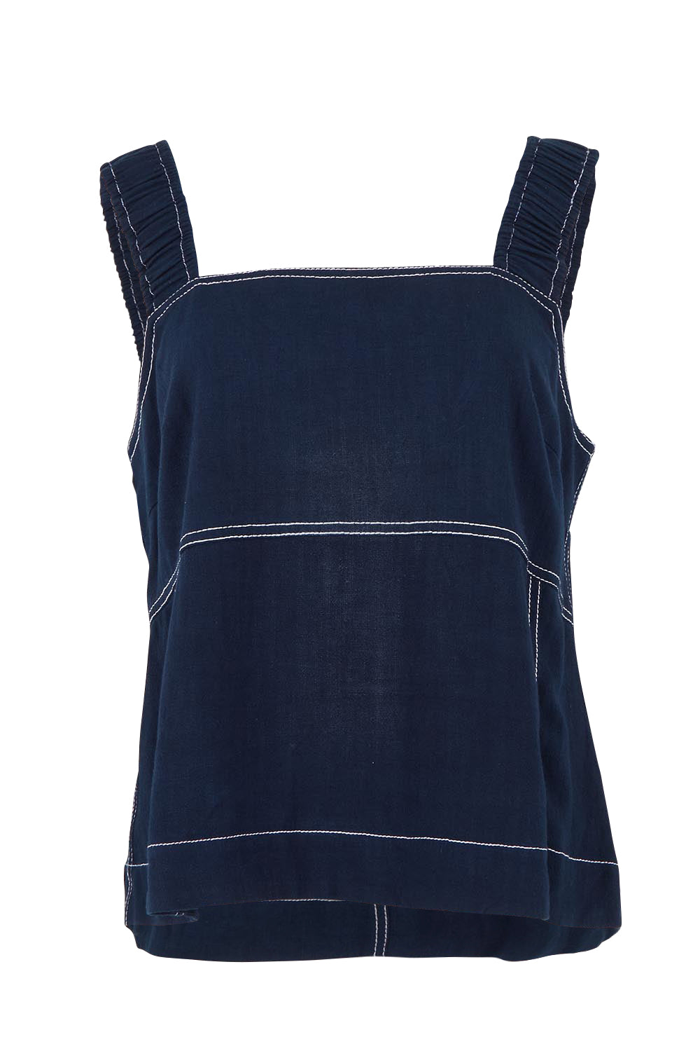 Product shot of the Sage Top – Dsapphire in colour Dsapphire, from the front