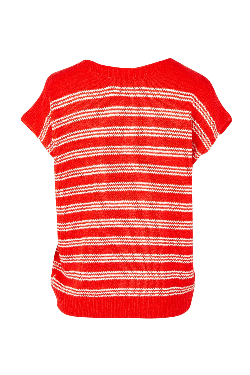 Product shot of the Cleo Knit Top – Grenadine in colour Grenadine, from the back