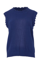 Product shot of the Vesper Knit – Deepblue in colour Deepblue, from the front