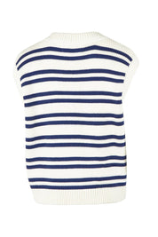 Product shot of the Flint Stripe Top – Vinwhite in colour Vinwhite, from the back