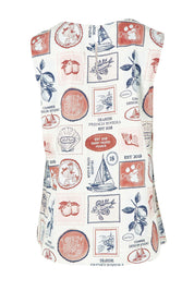 Product shot of the French Riviera Top – Frenchprin in colour Frenchprin, from the back