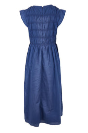 Product shot of the Memphis Dress – Deepblue in colour Deepblue, from the back