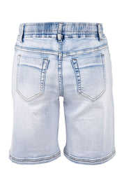 Product shot of the Gabby Bermuda in colour Lghtblue (Blue), from the back
