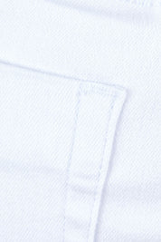 Product shot of the Gabby Bermuda in colour White (White), detail