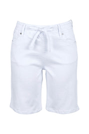 Product shot of the Gabby Bermuda in colour White (White), from the front