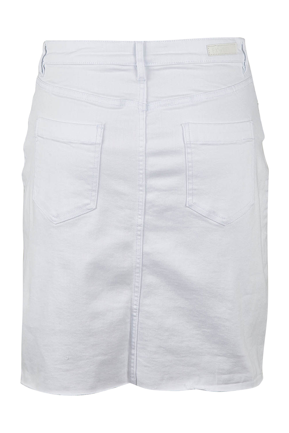 Product shot of the Elements Belle Skirt in colour Cloud (White), from the back