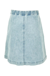 Product shot of the Elements Amanda Skirt in colour Vintage (Blue), from the back
