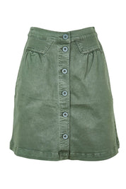 Product shot of the Elements Amanda Skirt in colour Khaki (Green), from the front