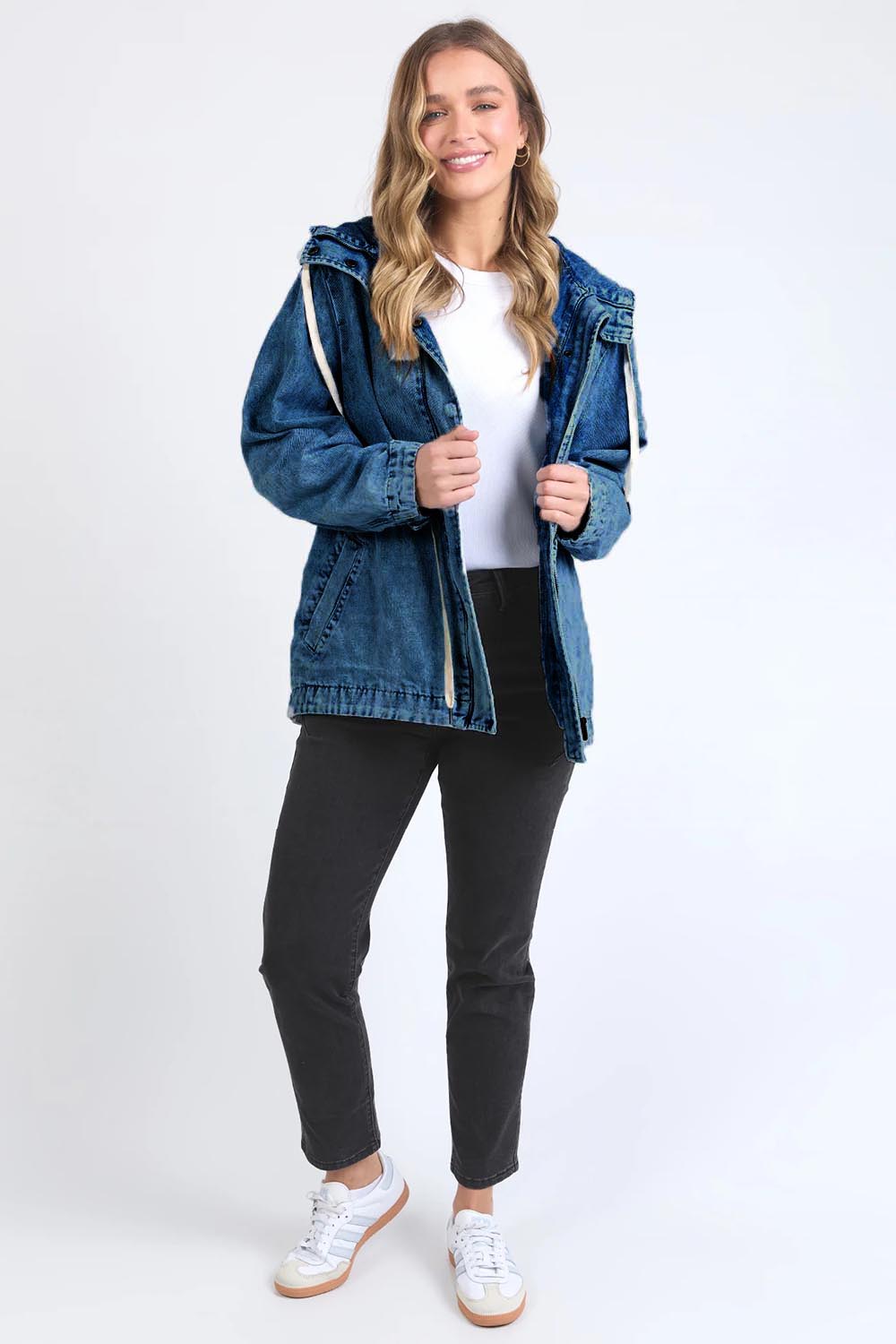 Elements Kingston Cotton Anorak - Midblue