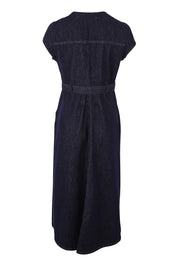 Product shot of the Sander Denim Dress in colour Drkdenim (Blue), from the back