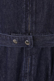 Product shot of the Sander Denim Dress in colour Drkdenim (Blue), detail