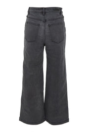Product shot of the Sarah Wide Leg Jean in colour Washblack (Black), from the back
