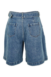 Product shot of the Saint Short in colour Midblue (Blue), from the back