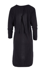 Product shot of the Elements Highline Long Sleeve Dress in colour Black (Black), from the back
