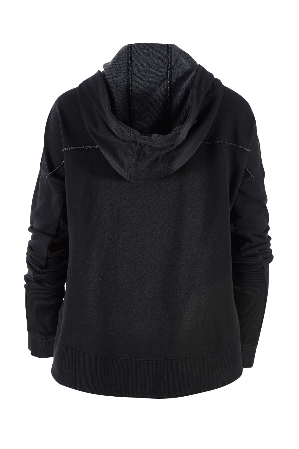 Product shot of the Elements Jasmine Hoodie in colour Black (Black), from the back