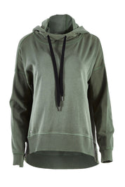 Product shot of the Elements Jasmine Hoodie in colour Khaki (Green), from the front