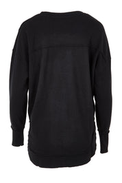 Product shot of the Elements Simplified Cotton Crew in colour Black (Black), from the back