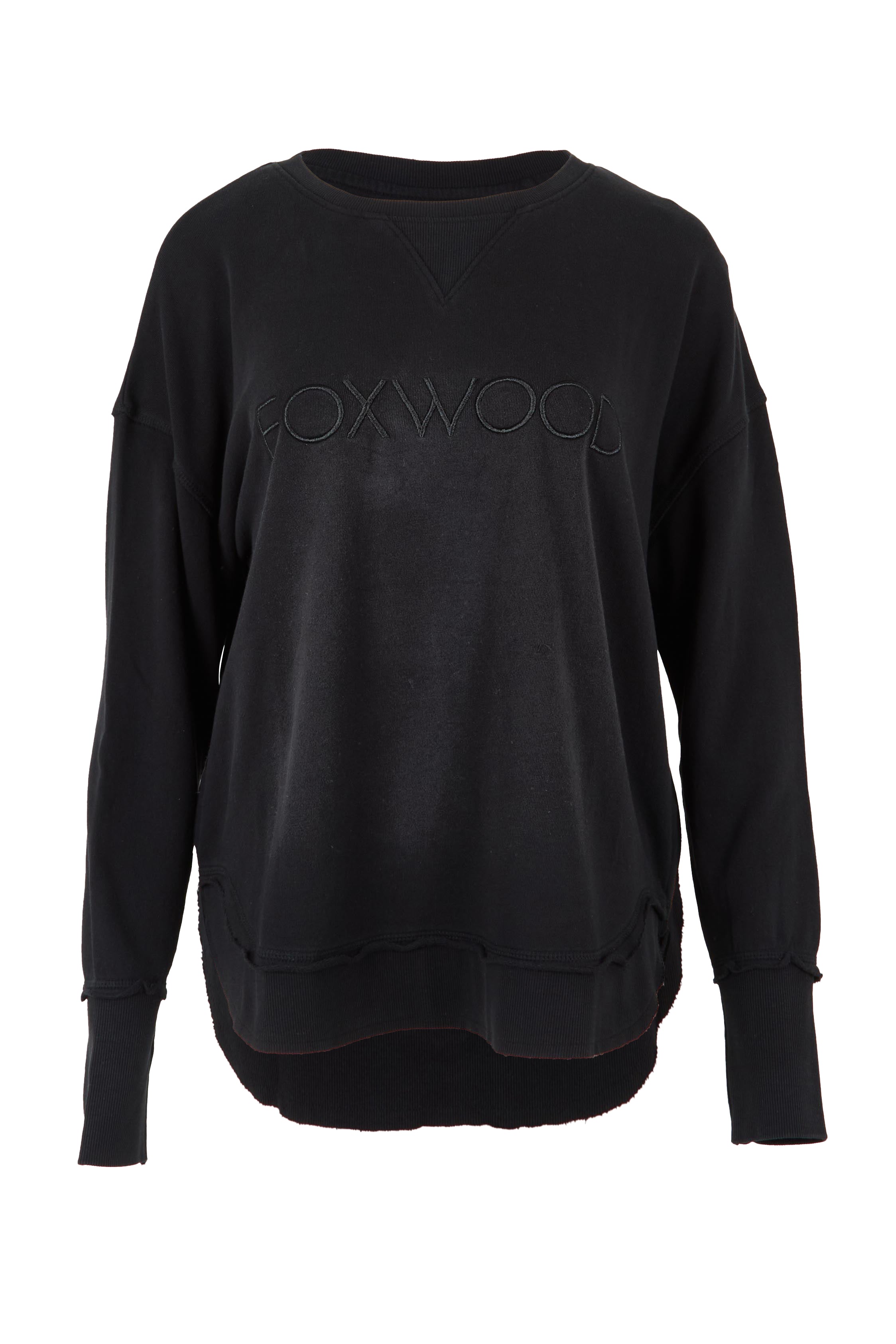 Product shot of the Elements Simplified Cotton Crew in colour Black (Black), from the front