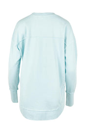 Product shot of the Elements Simplified Cotton Crew – Coolblue in colour Coolblue, from the back