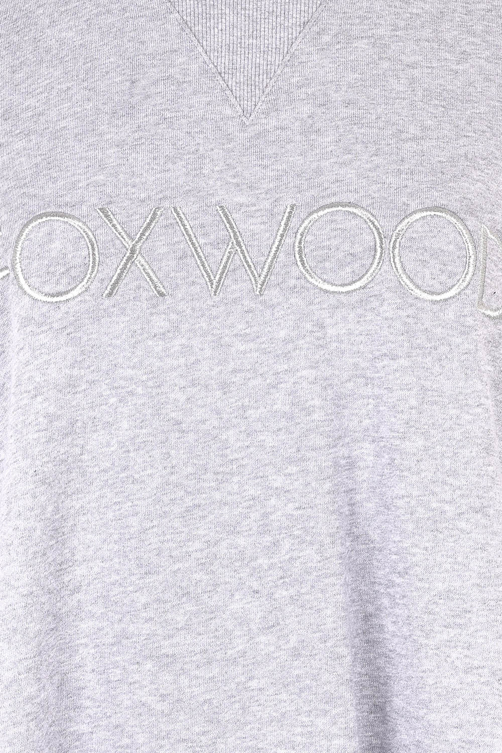Product shot of the Elements Simplified Cotton Crew in colour Greymarle (Grey), detail