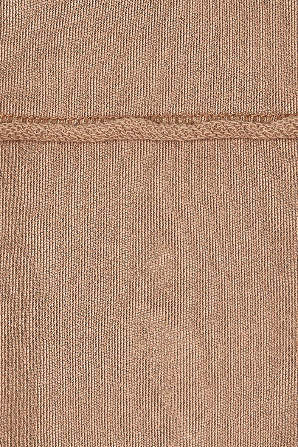 Product shot of the Elements Simplified Cotton Crew in colour Oat, detail