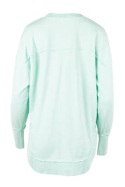 Product shot of the Elements Simplified Cotton Crew – Palemint in colour Palemint, from the back