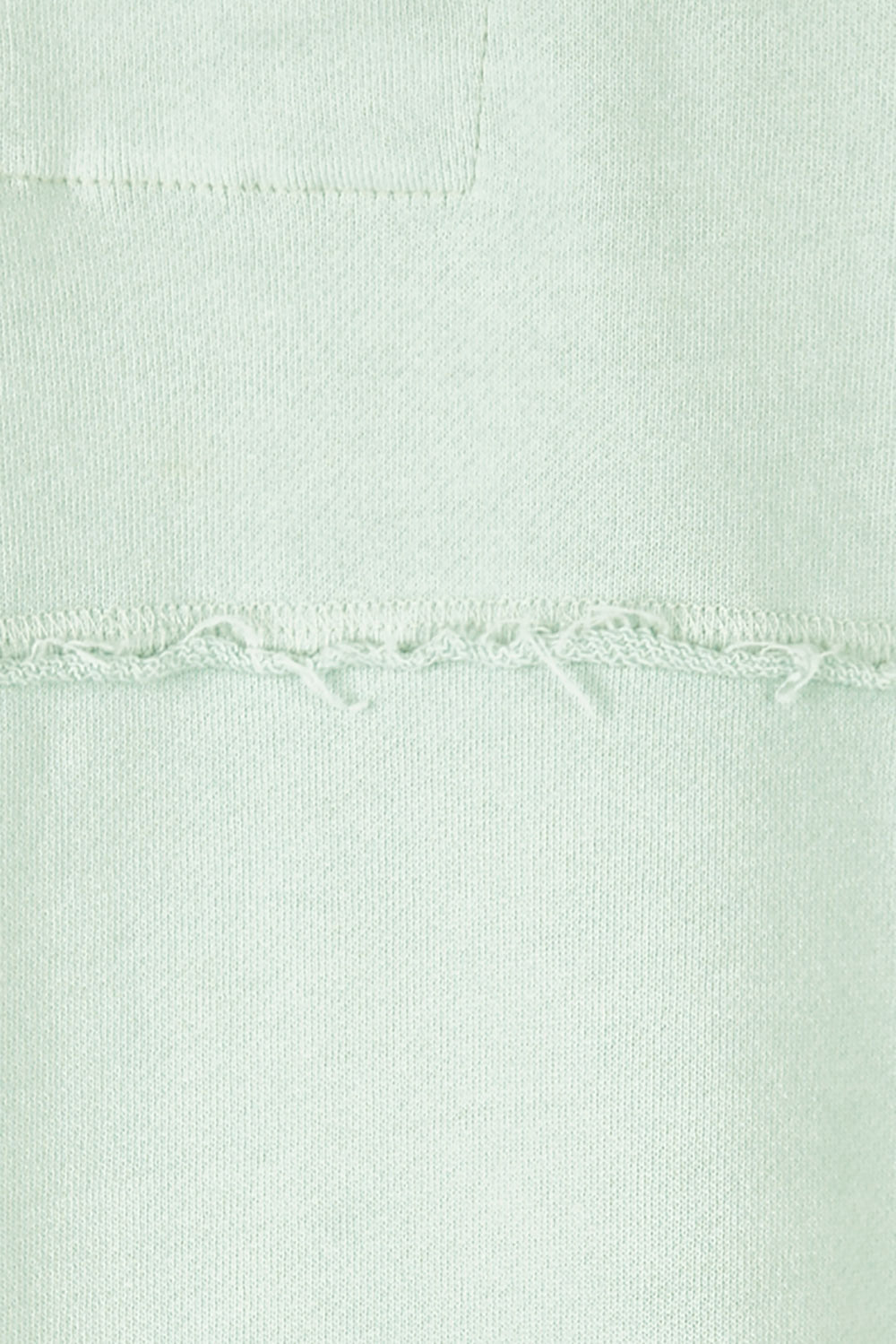 Product shot of the Elements Simplified Cotton Crew in colour Seafoam (Green), detail