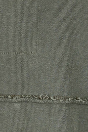 Product shot of the Elements Washed Simplified Crew in colour Khaki (Green), detail