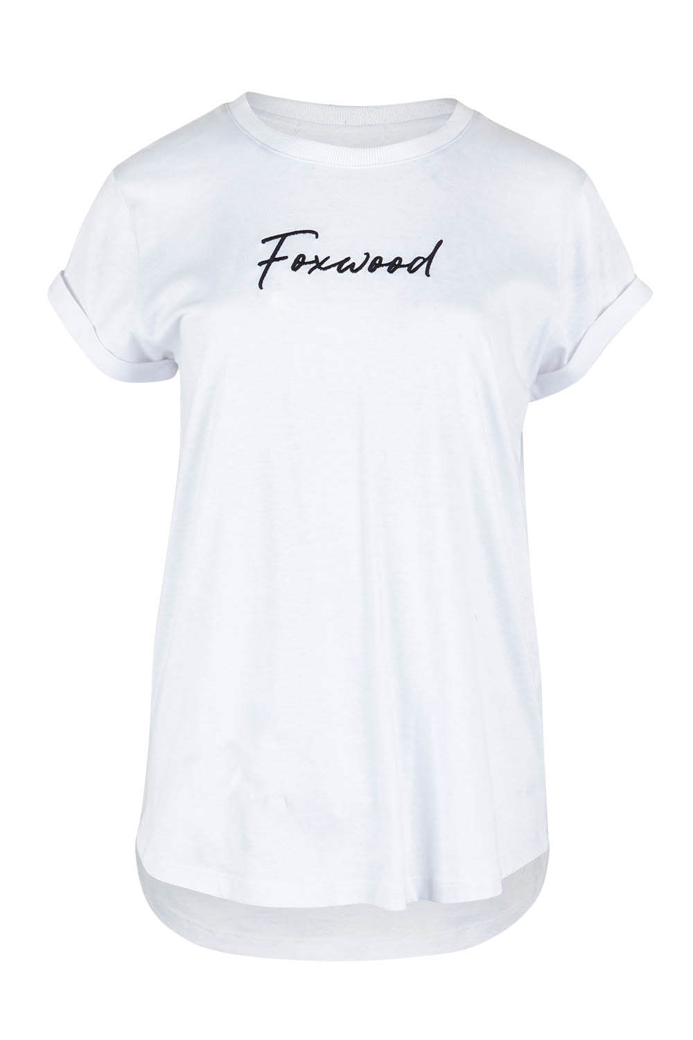 Product shot of the Elements Signature Cotton Tee in colour White (White), from the front