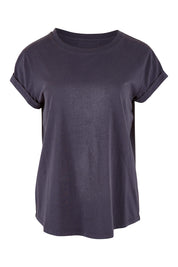Product shot of the Elements Manly Cotton Tee in colour Coal (Black), from the front