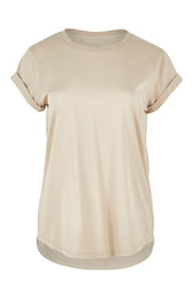 Product shot of the Elements Manly Cotton Tee in colour Oatmeal, from the front