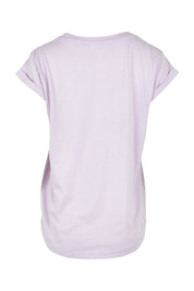Product shot of the Elements Manly Cotton Tee in colour Orchidbloo (Purple), from the back