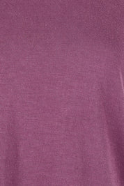 Product shot of the Elements Manly Cotton Tee – Plum in colour Plum, showing detail