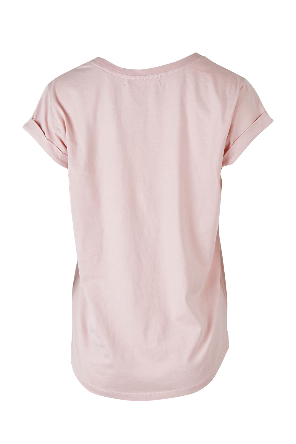 Product shot of the Elements Manly Cotton Tee in colour Pnklotus (Pink), from the back