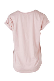 Product shot of the Elements Manly Cotton Tee in colour Pnklotus (Pink), from the back