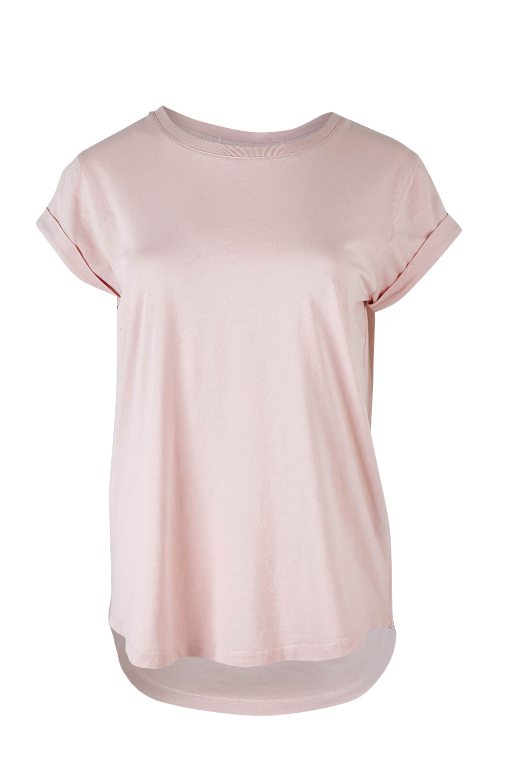 Product shot of the Elements Manly Cotton Tee in colour Pnklotus (Pink), from the front