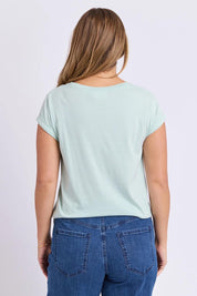 Model Genericm wearing size sample of the Elements Manly Cotton Tee - Submint in colour Submint, from the back