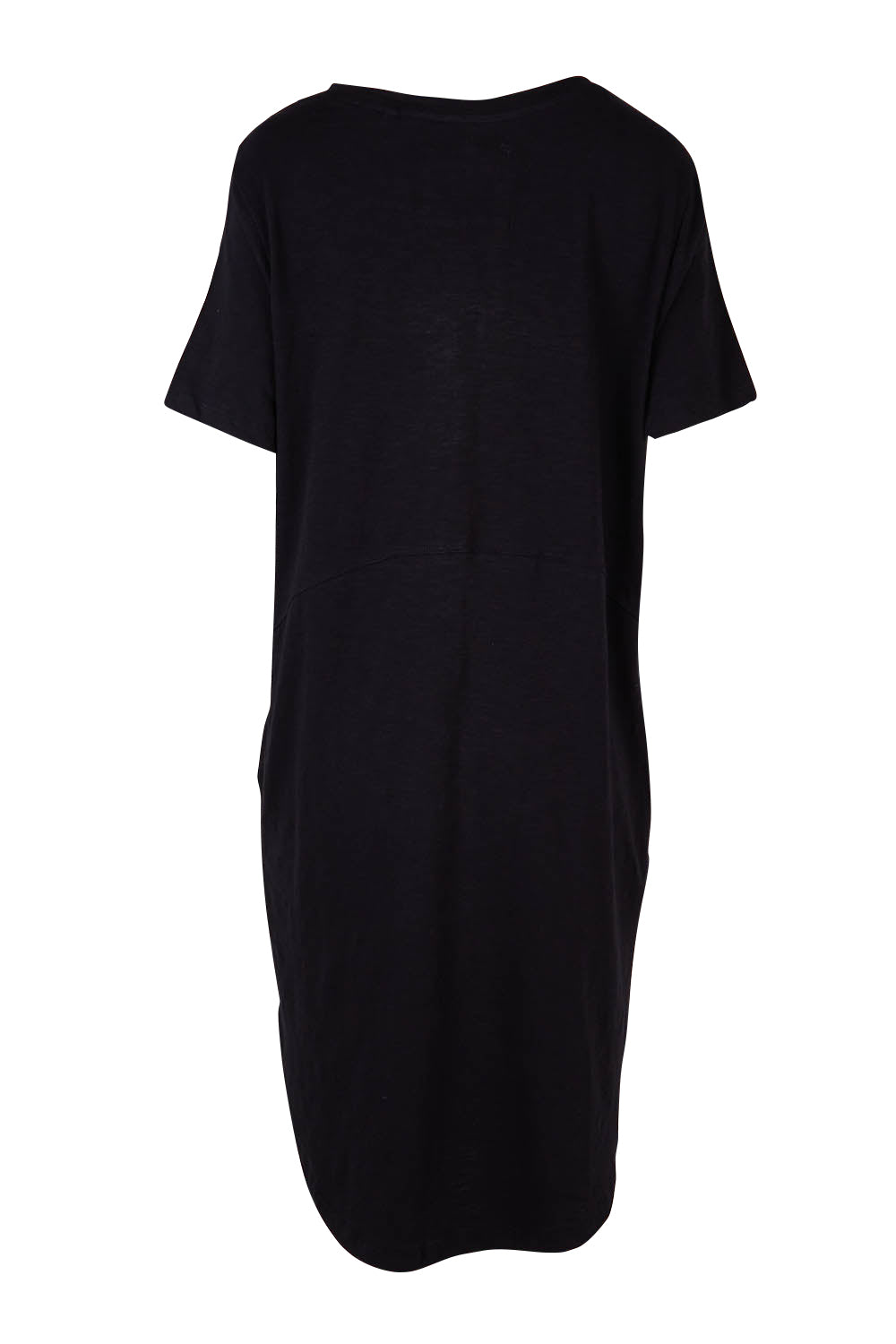 Product shot of the Elements Bay Cotton Dress in colour Black (Black), from the back